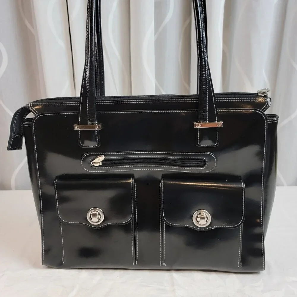 McKlein Verona Leather Laptop Briefcase